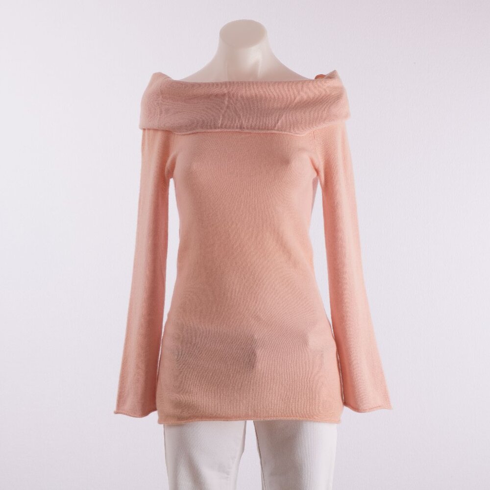 Arden B Luxe Peach Cashmere Off Shoulder Tunic Top Size XS